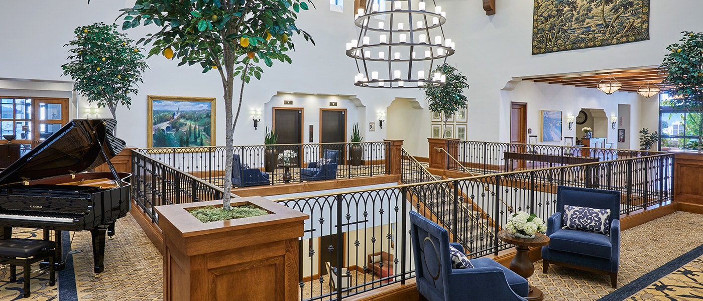 The main lobby of Wisteria
