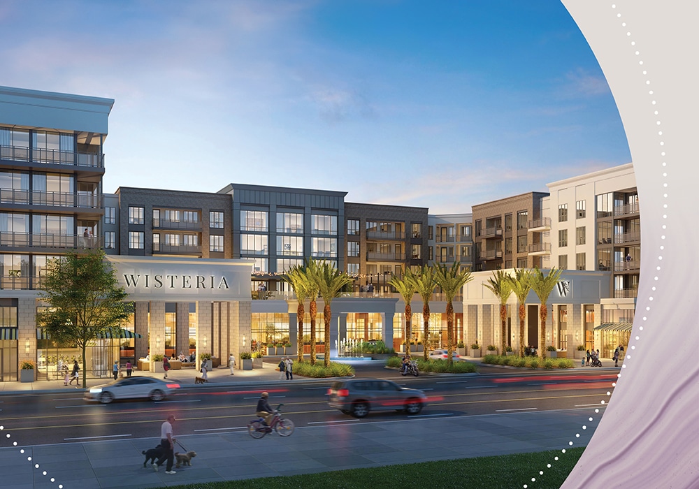 Wisteria at Warner Center building.